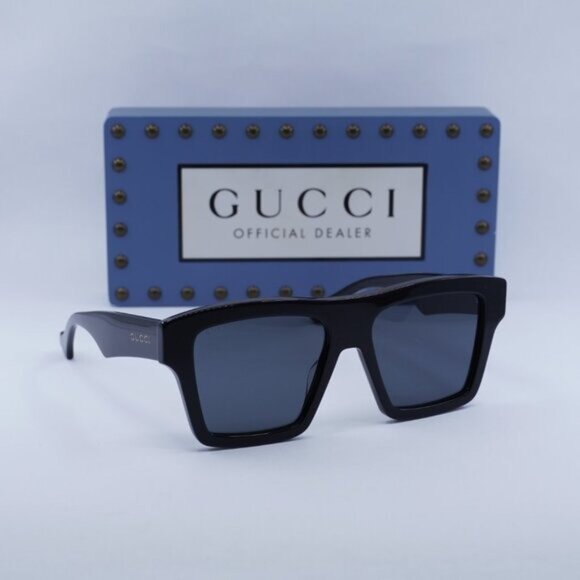 Gucci GG0962S 005 Square Sunglasses - Black/Grey